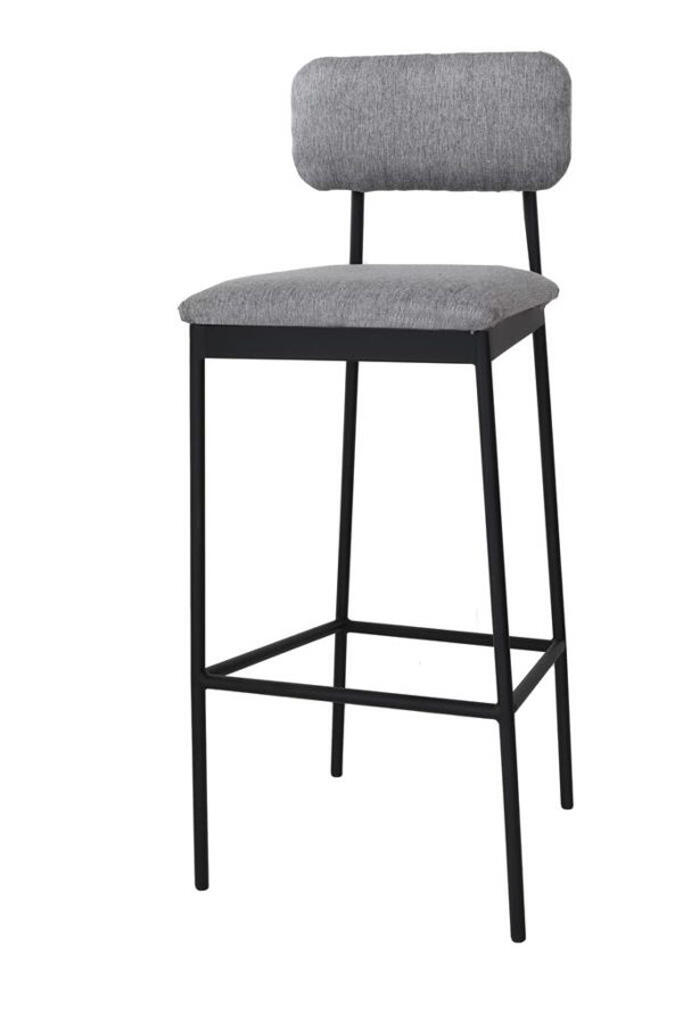 Barhocker Bernie Sitzauflage grau Lehne grau