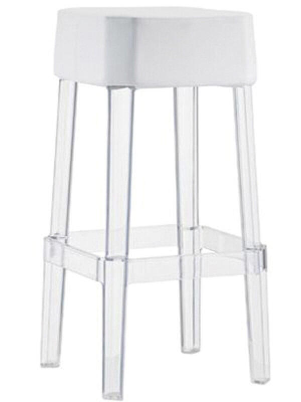 Barhocker Crystal weiß