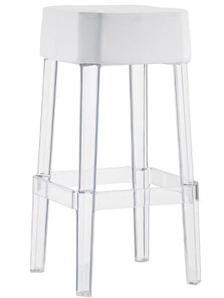 Barhocker Crystal weiß
