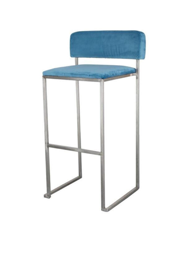 Barhocker Riva EDELSTAHL Samt petrol