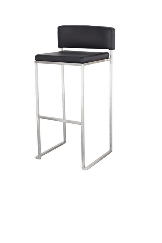Barhocker Riva EDELSTAHL schwarz