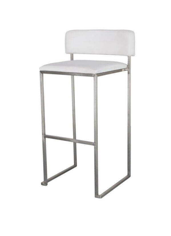 Barhocker Riva EDELSTAHL weiß