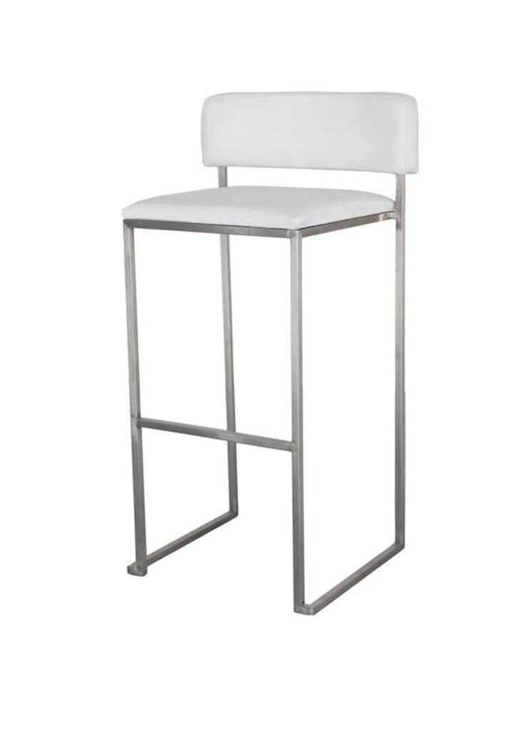 Barhocker Riva EDELSTAHL weiß