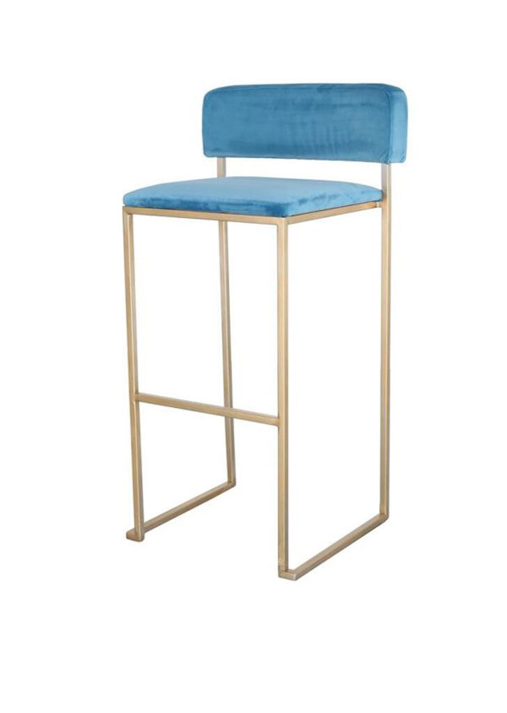 Barhocker Riva GOLD Samt petrol