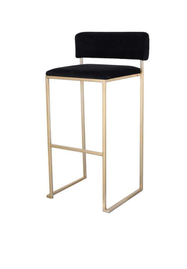 Barhocker Riva GOLD Samt schwarz