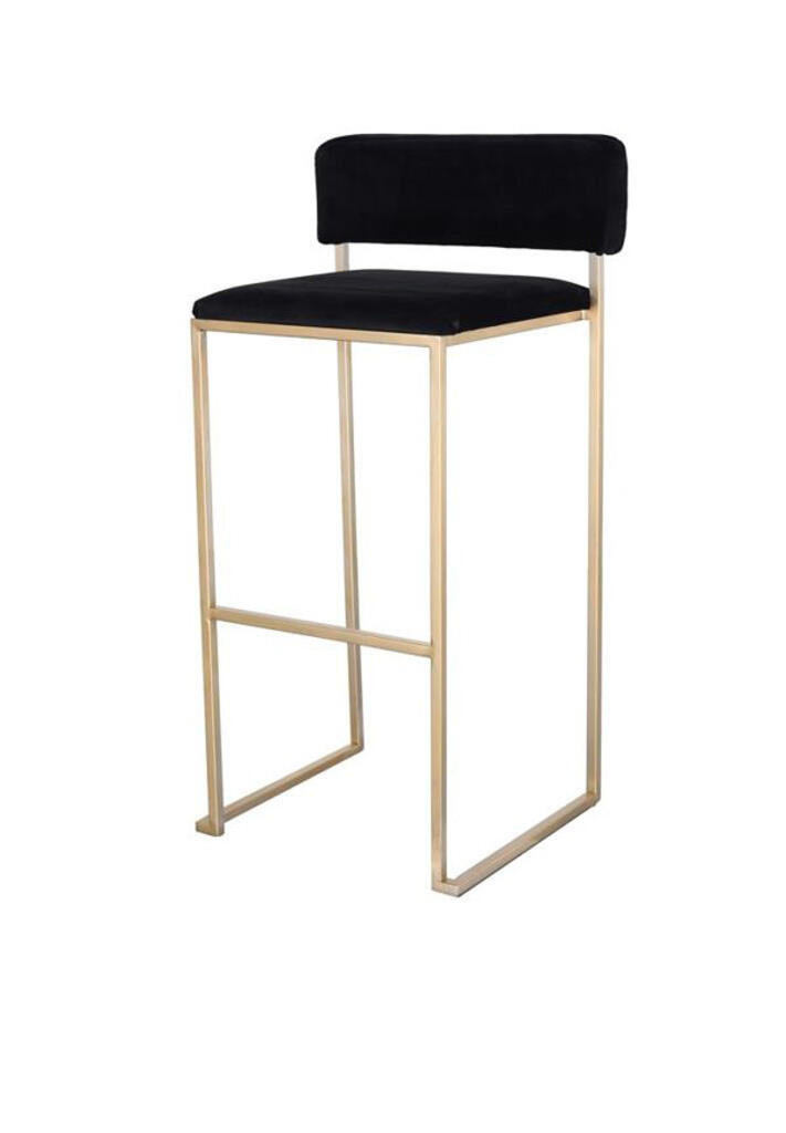 Barhocker Riva GOLD Samt schwarz