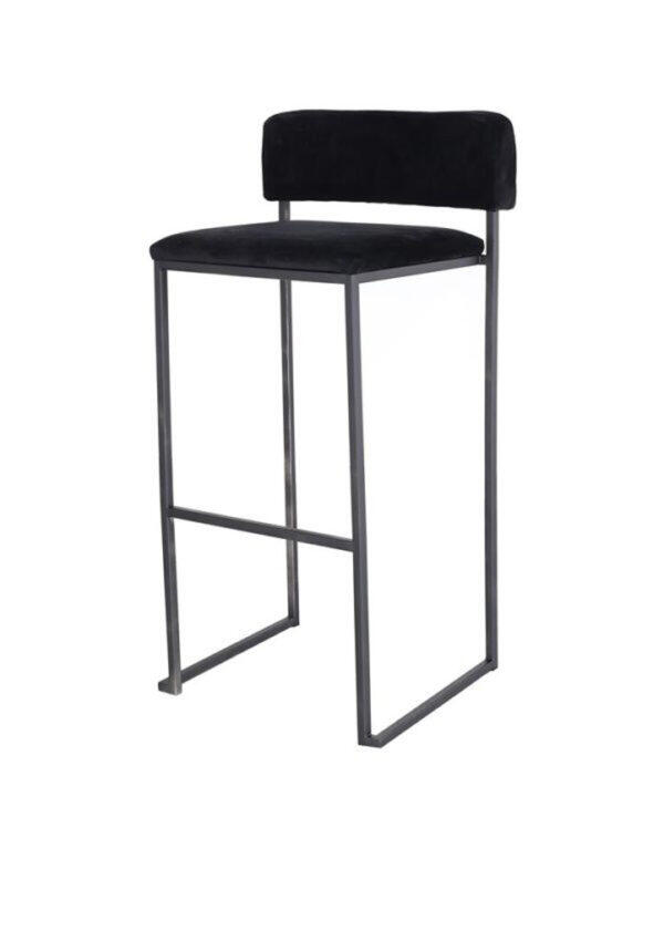 Barhocker Riva SCHWARZ Samt schwarz