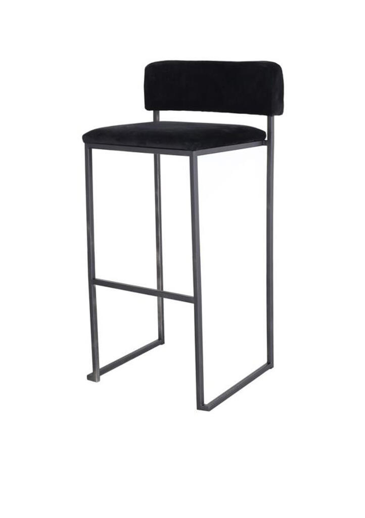 Barhocker Riva SCHWARZ Samt schwarz
