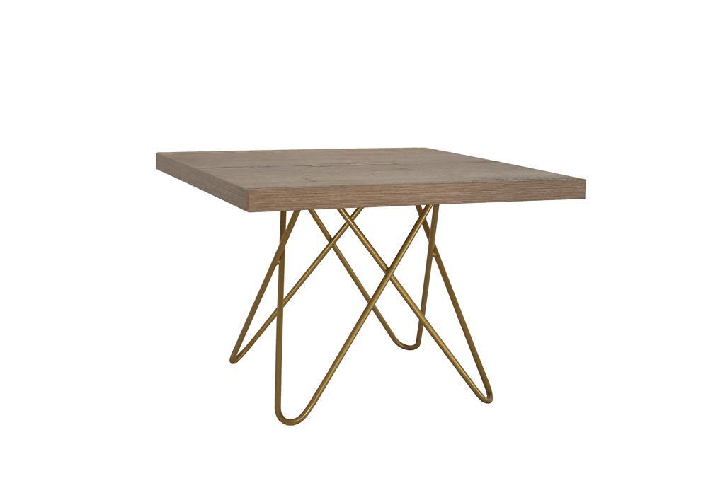 Beistelltisch Chloe GOLD Platte Eiche
