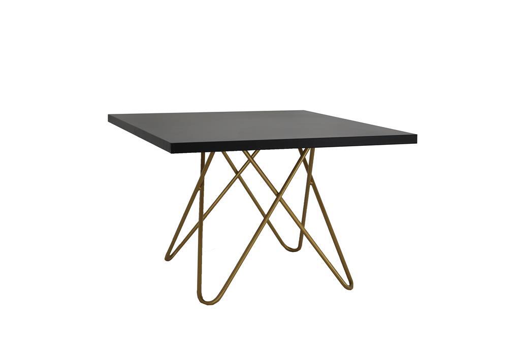 Beistelltisch Chloe GOLD Platte schwarz