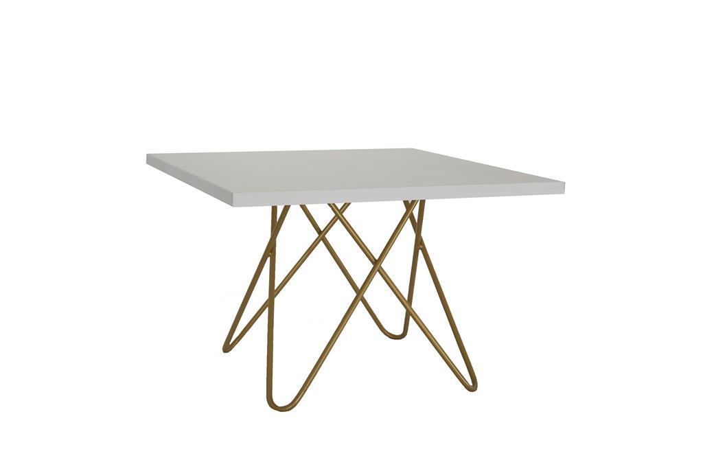 Beistelltisch Chloe GOLD Platte weiß