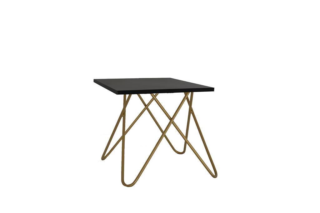 Beistelltisch klein Chloe GOLD Platte schwarz