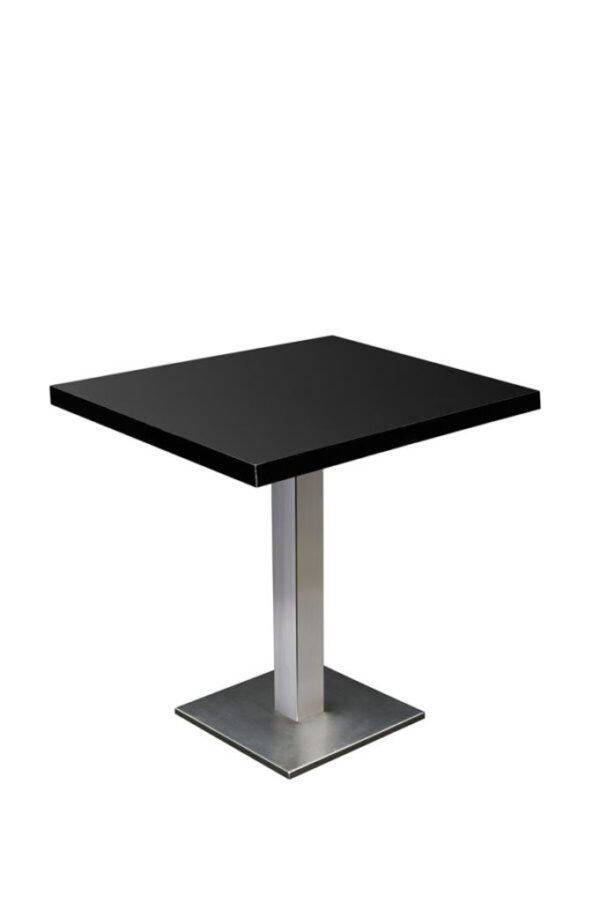 Bistrotisch exklusiv schwarz, 70x70, Höhe 72cm