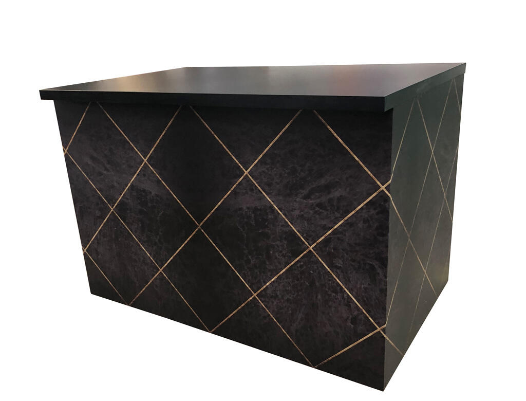 Buffetanlage Marmor SCHWARZ-GOLD Platte schwarz