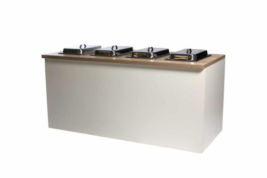 Buffetanlage Murano weiß inkl. 4 Chafings