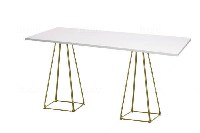 Hochtisch Lunar gold/weiß 180 x 70cm