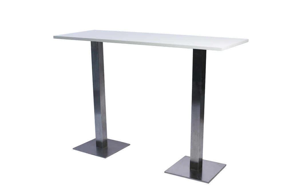 Hochtisch exklusiv 160 x 80 cm, Höhe 110cm, weiß