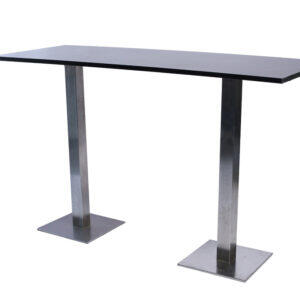 Hochtisch exklusiv 180 x 70cm, Höhe 110cm, schwarz