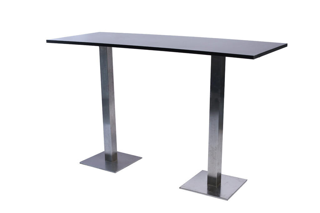 Hochtisch exklusiv 180 x 70cm, Höhe 110cm, schwarz