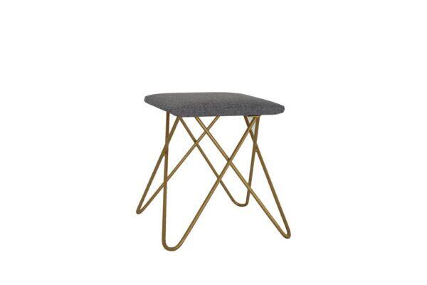 Hocker Chloe GOLD grau
