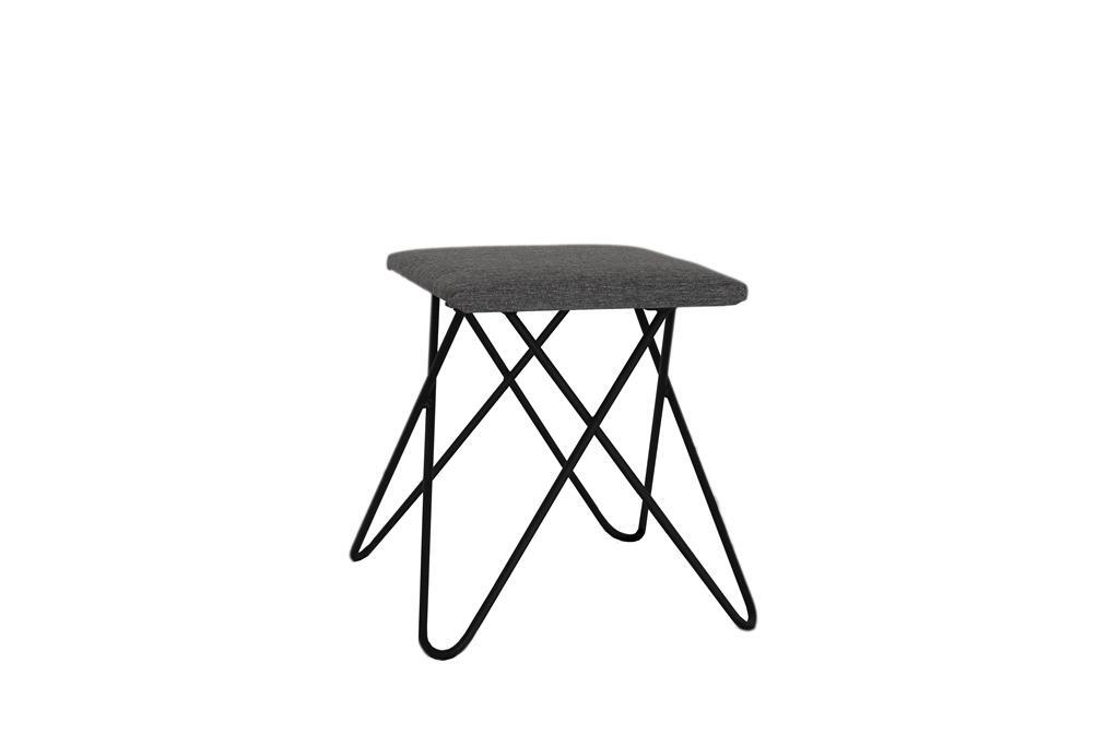 Hocker Chloe SCHWARZ grau