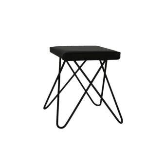 Hocker Chloe SCHWARZ schwarz Leder