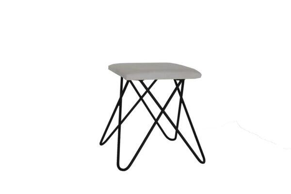 Hocker Chloe SCHWARZ weiß