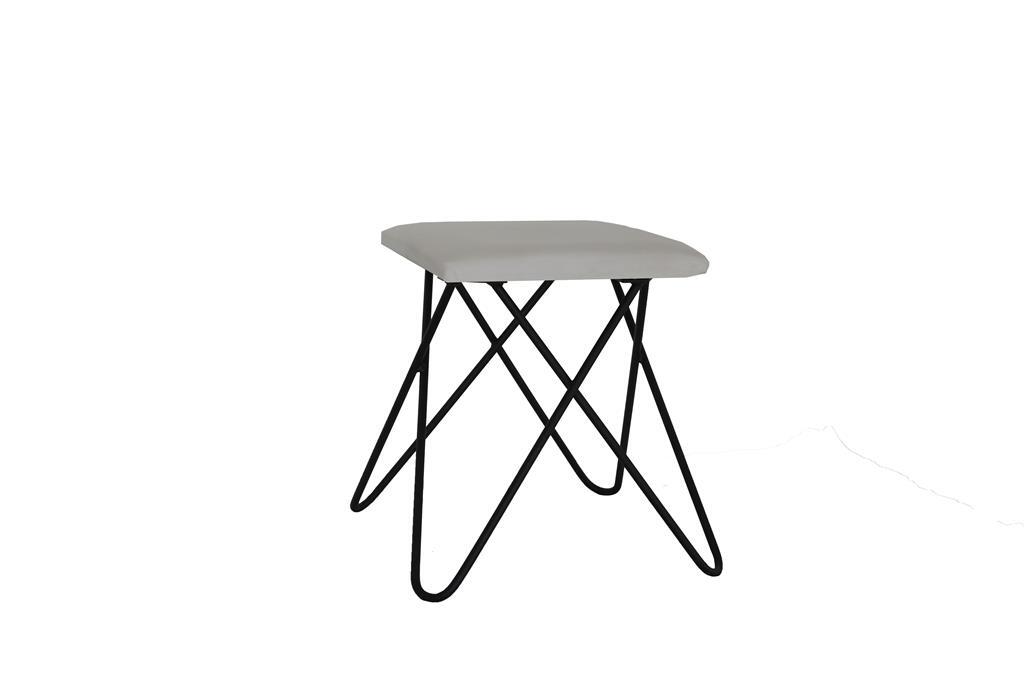 Hocker Chloe SCHWARZ weiß