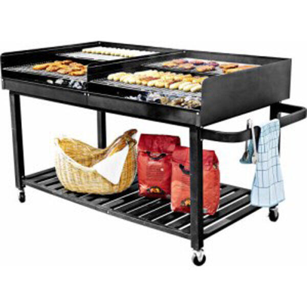 Holz-Kohlegrill XXL Maße ca (L x B x H) 178 x 91 x 102