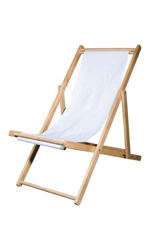Liegestuhl alt-weiß