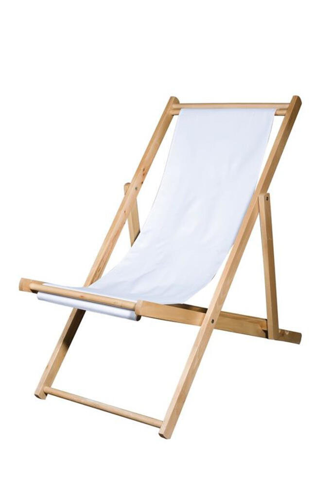 Liegestuhl alt-weiß