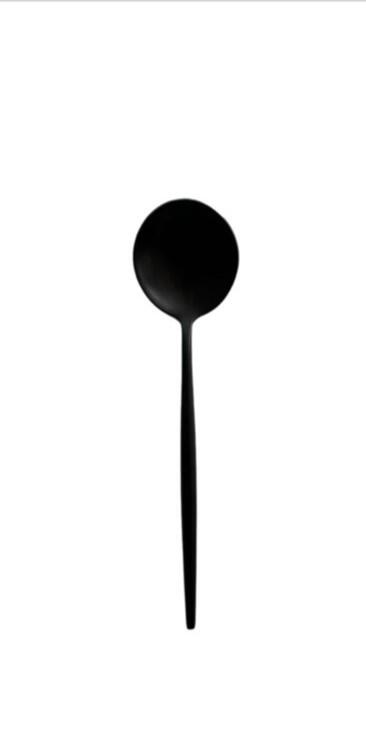 Serie Vintage Black matte Vorspeise-/Dessertlöffel (VPE 30)