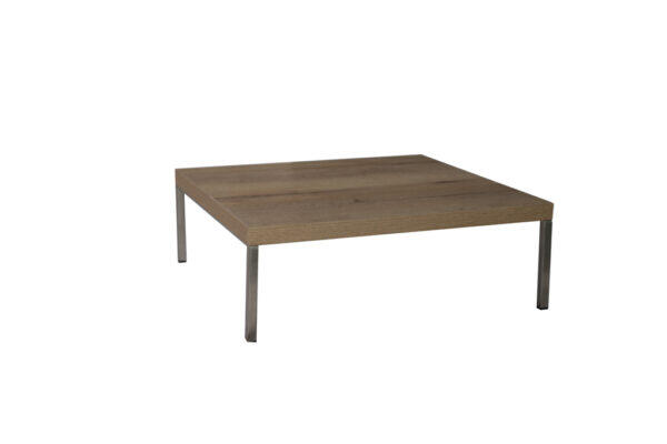 Lounge-Tisch 70x70x20cm Eiche Edelstahl