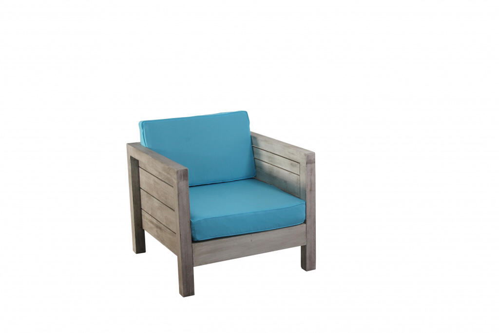 Lounge Vintage Oak Sessel, hellblau