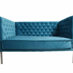 Lounge Vittorio 2-Sitzer Samt Petrol