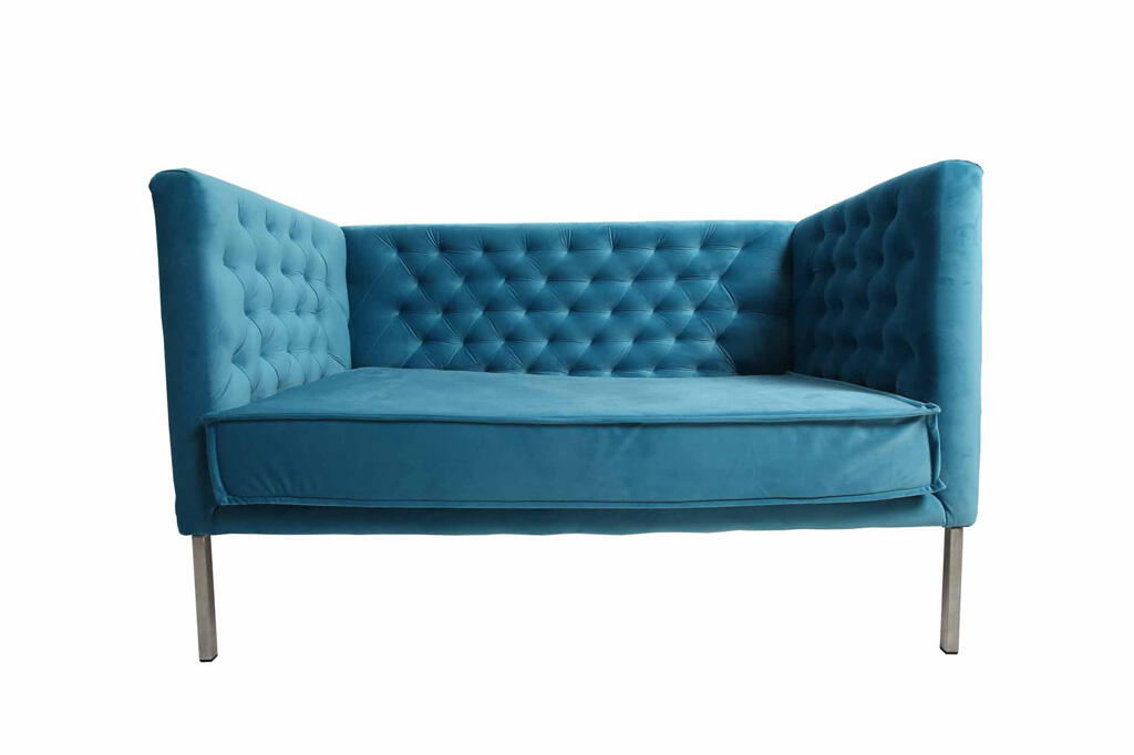 Lounge Vittorio 2-Sitzer Samt Petrol