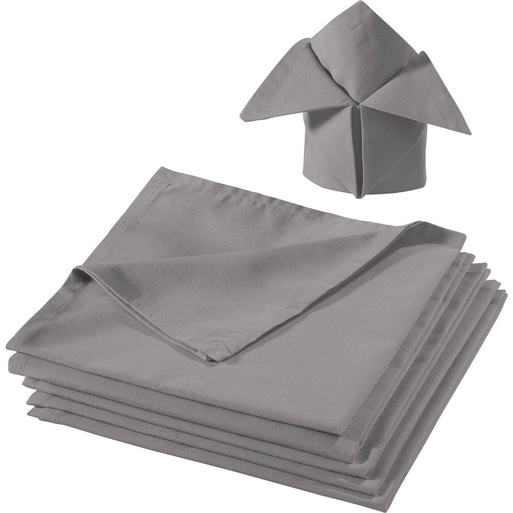Mundserviette grau 44cm x 44cm, inklusive Reinigung