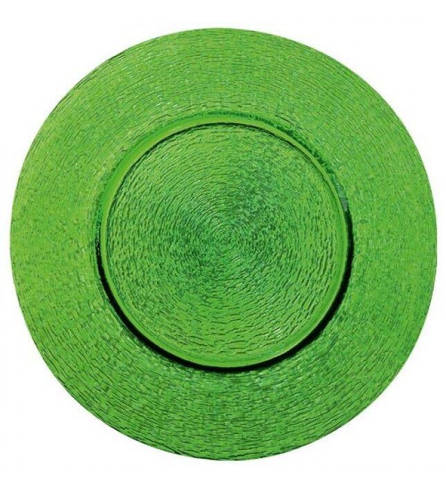 Platzteller Glas grün