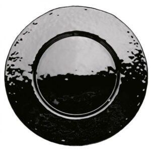 Platzteller Glas schwarz