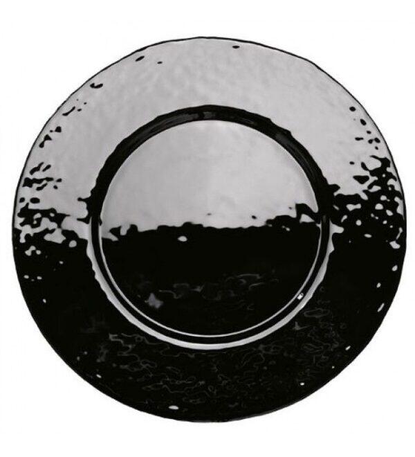 Platzteller Glas schwarz