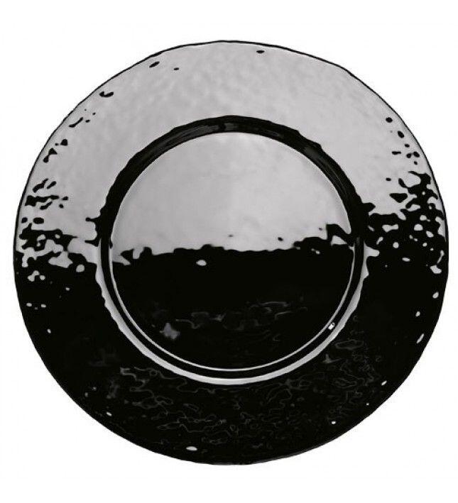 Platzteller Glas schwarz