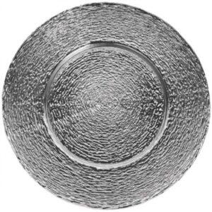 Platzteller Glas silber