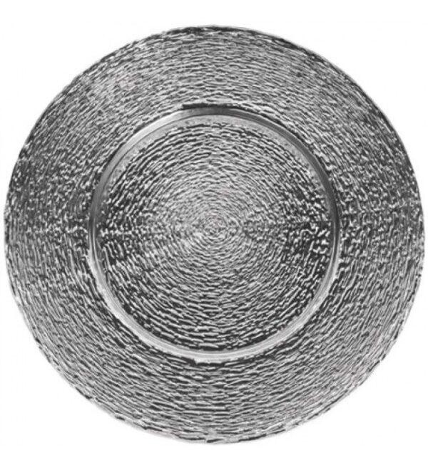 Platzteller Glas silber
