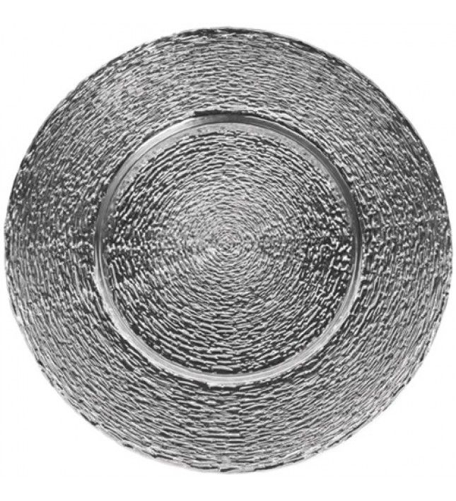 Platzteller Glas silber