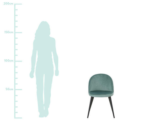 Samt-Polsterstuhl Amy mint