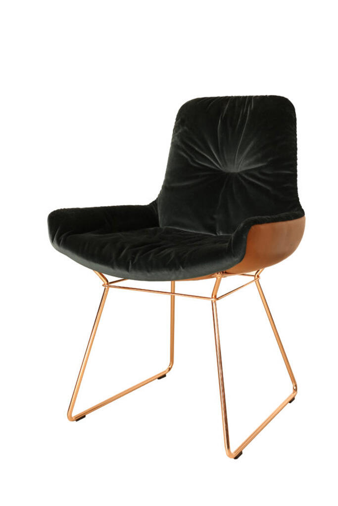 FREIFRAU Stuhl Leya low samt bronze