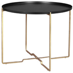 Tablett-Tisch Jules Schwarz - Füße Gold