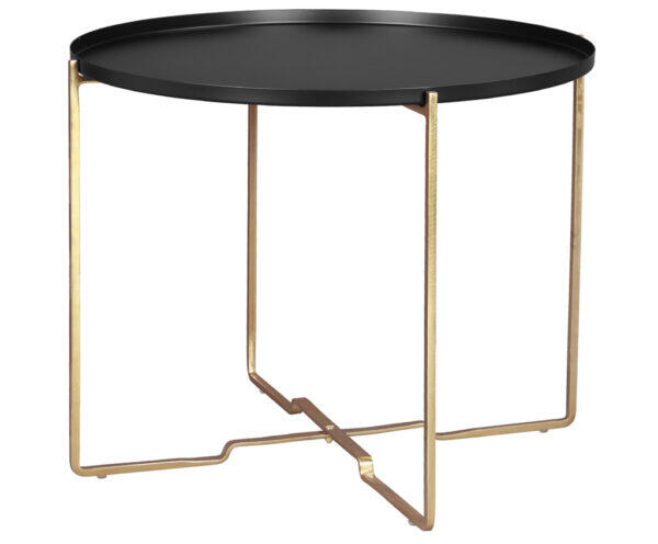 Tablett-Tisch Jules Schwarz - Füße Gold