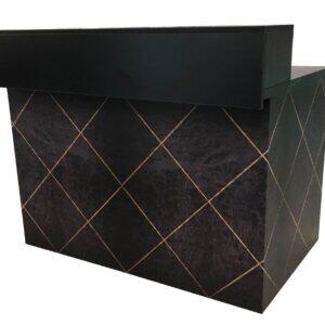 Thekenanlage Marmor SCHWARZ-GOLD Aufsatz schwarz