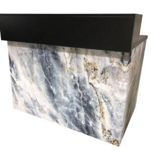 Thekenanlage Marmor BLAU Aufsatz schwarz